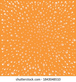 Image of snowflakes on an orange background. Background, Wallpaper, pattern.