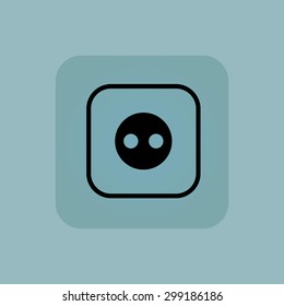 Image of socket in square, on pale blue background