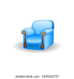 imagen del vector de dibujos animados del sofá sobre un fondo blanco