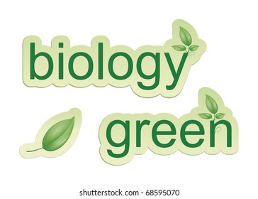 An image of some web icons green biology and a leaf