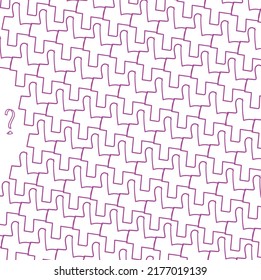 The image is something like a puzzle, where there is an empty space and a question mark.