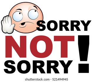 An Image Of Sorry Not Sorry Emotion Icon.