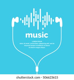The image of the sound wave. Vector illustration. Icon. Track. Song Music