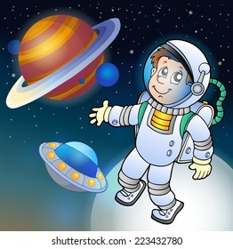 Image with space theme 1 - eps10 vector illustration.