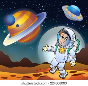 Image with space theme 7 - eps10 vector illustration.