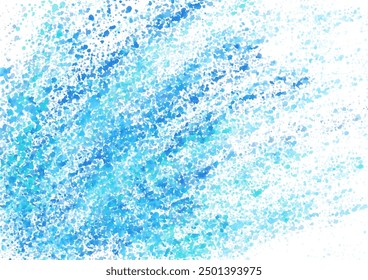 Image of splashing water with force, blue