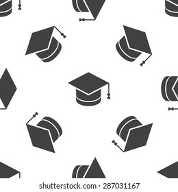 Image of square academic hat, repeated on white background