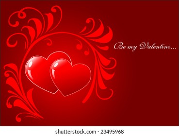 An image of st. valentines day red background whit russian ornament