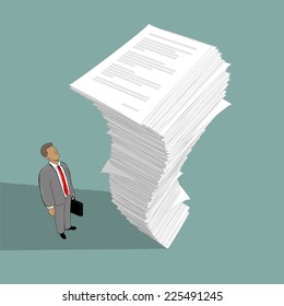 image of stack of paper. Transparency used. 