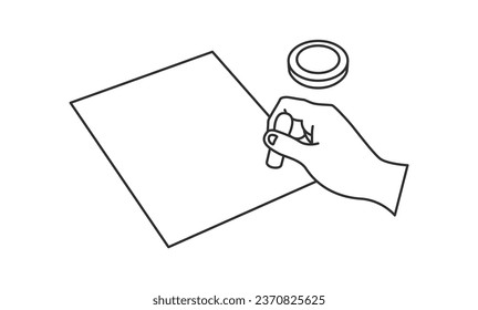 Image of stamping a seal
