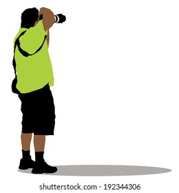 An image of a standing photographer.