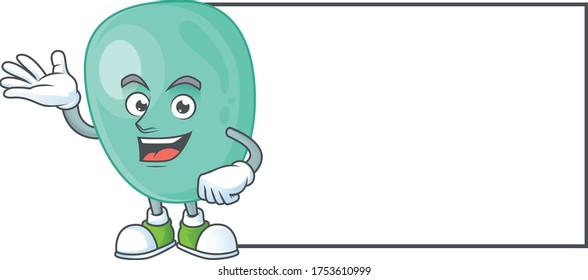 An image of staphylococcus aureus with board mascot design style