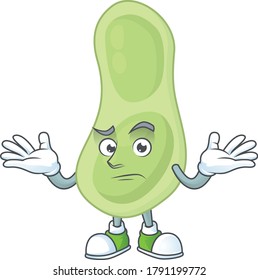 Imagen de staphylococcus pneumoniae en forma de caricatura de mascota sonriente. Ilustración del vector