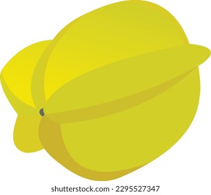 image of star fruit in yellow, suitable for logos or symbols related to fruit