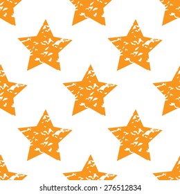 Image of star in grunge style, repeated on white background