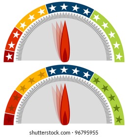 An image of a star rating gauge set.