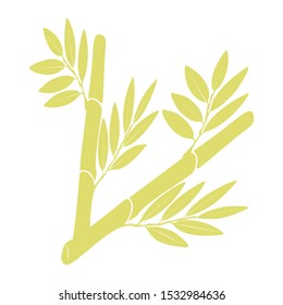 image of a stem, bamboo leaves that flourish