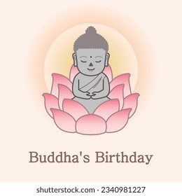 It is an image of a stone Buddha commemorating Buddha's birthday.