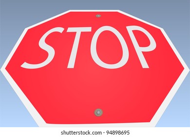 Image of a stop sign against a blue sky background.