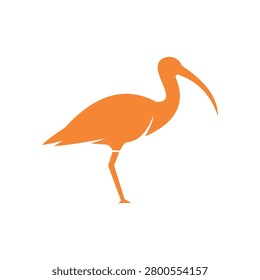 image of a stork on a white background