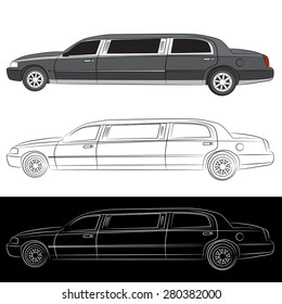 An image of a stretched limousine vehicle.