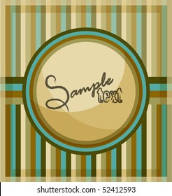 Image striped cards in retro style, under the text