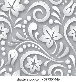 the image of the stucco ornament with floral pattern (seamless)