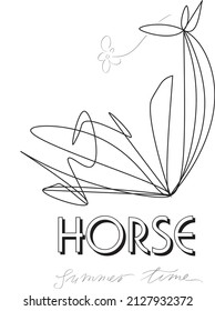 Image of a stylized horse in vector graphics.