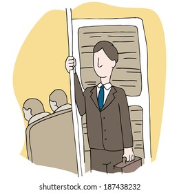 An image of a subway rider.