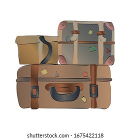 image of suitcases. three bags.