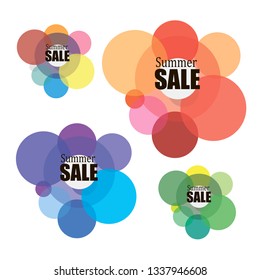 Image for summer sale.Circles abstract background. Vector illustration.