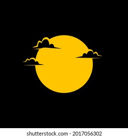 Image of the sun with clouds at dusk