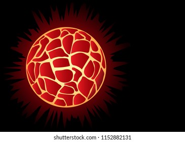 The image of the super power ball, abstract object background.