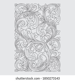 Image of Surakarta traditional carving basic motif
