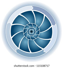 An image of a swirl circle chart.