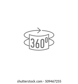 Image symbol multimedia format virtual reality. A simple illustration in the style of a fine line. Modern technology of volumetric interactive content.