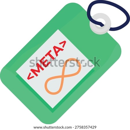 An image of a tag featuring a meta tag, representing elements used in website coding and SEO practices.