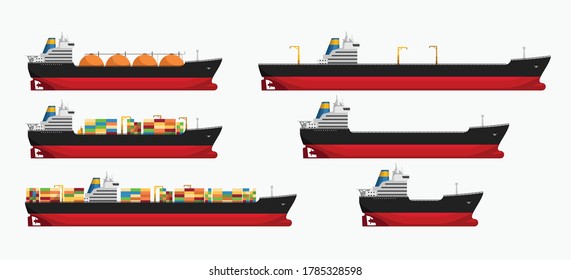 image tanker different type set side view