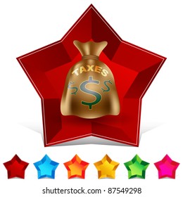 An image of a taxes bag gemstone button set.