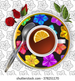 the image of tea cup with saucer