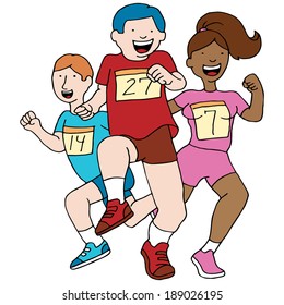 An image of teenage runners.