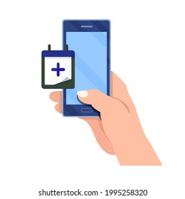 image of telephone application icons, on a white background, vector illustration
