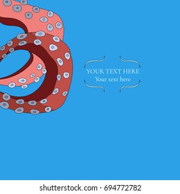 The image of tentacles. Octopus