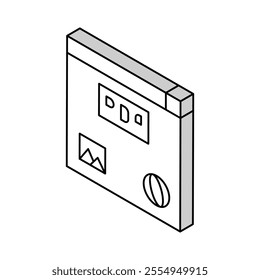 image, text and web site page to pdf file isometric icon vector. image, text and web site page to pdf file sign. isolated symbol illustration