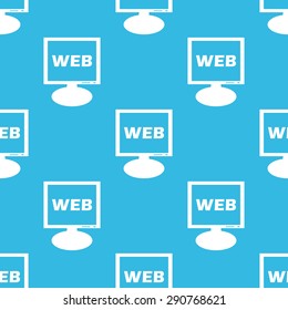 Image of textt WEB on screen, repeated on blue background