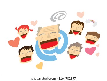 Image that communicates happily with family.  a happy family