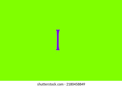 image that depicts a rune in the center on a green background and a purple subject, in this case the rune is Isa