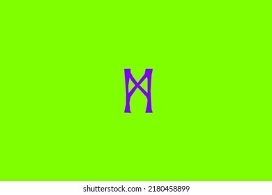 image that depicts a rune in the center on a green background and a purple subject, in this case the rune is Mannaz