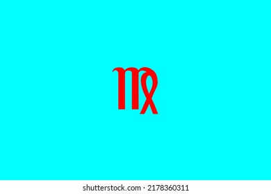 image that depicts a zodiac sign in the center on a light celestial background and a red subject, in this case the sign is Virgo
