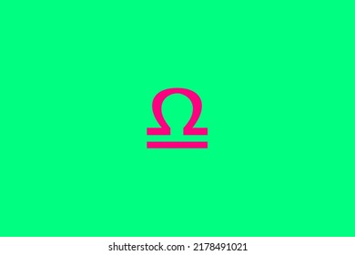 image that depicts a zodiac sign in the center on a sea water background and a pink subject, in this case the sign is Libra